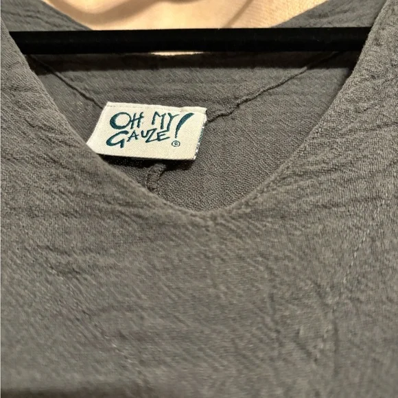 Oh My Gauze! Charcoal V-Neck Tunic - Picture 2 of 3